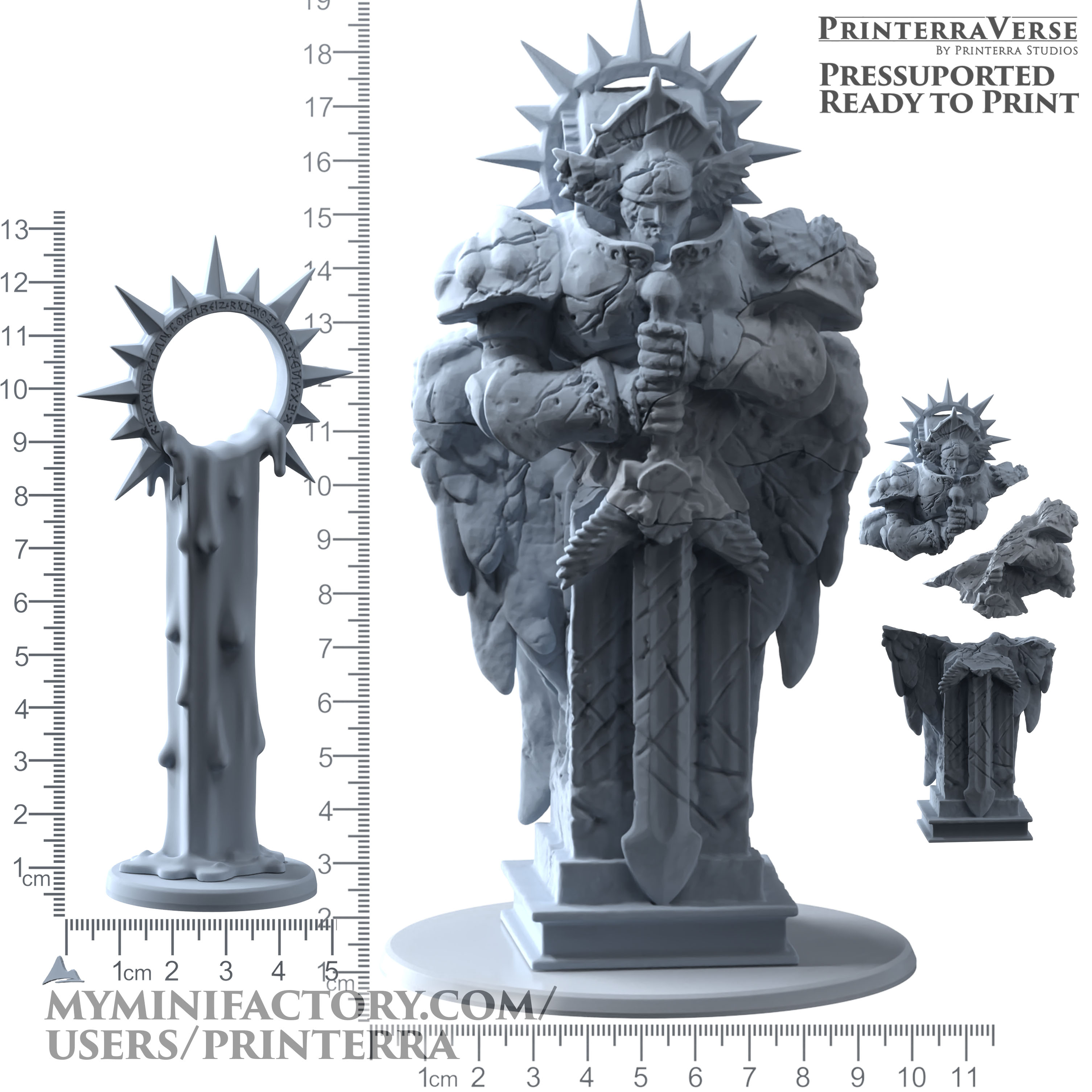 042 SANGREAL Blood Fountain and Angel Statue terrain